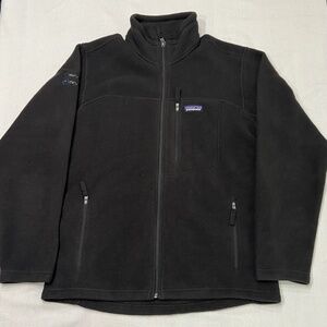 Patagonia Black Synchilla Fleece Jacket Lightweight Full Zip Mens Medium